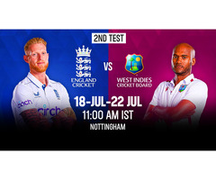 ENG vs WI, 2nd Test, West Indies Tour of England, 2024