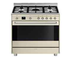 Smeg 90cm Cream Cooker With Gas Hob - SSA91MAP2